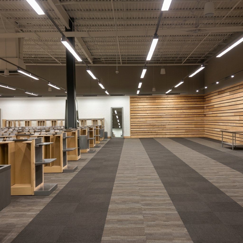 DSW sales floor finishing, Holly Springs, NC